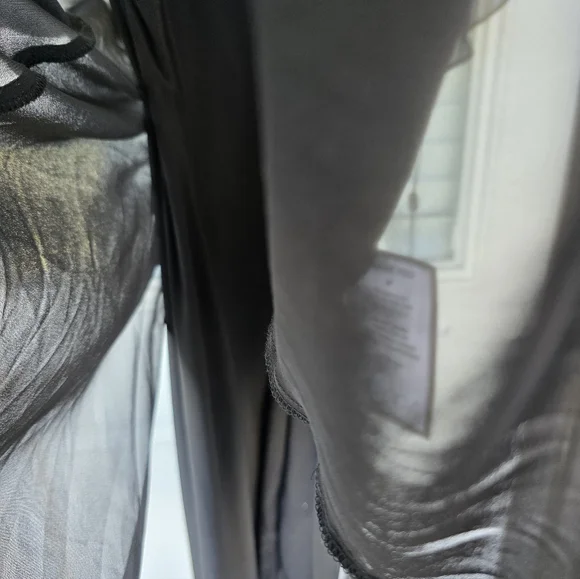 Adrianna Papell Women Black Chiffon Overlay Cocktail Dress XS Sheer NWT - Picture 7 of 13